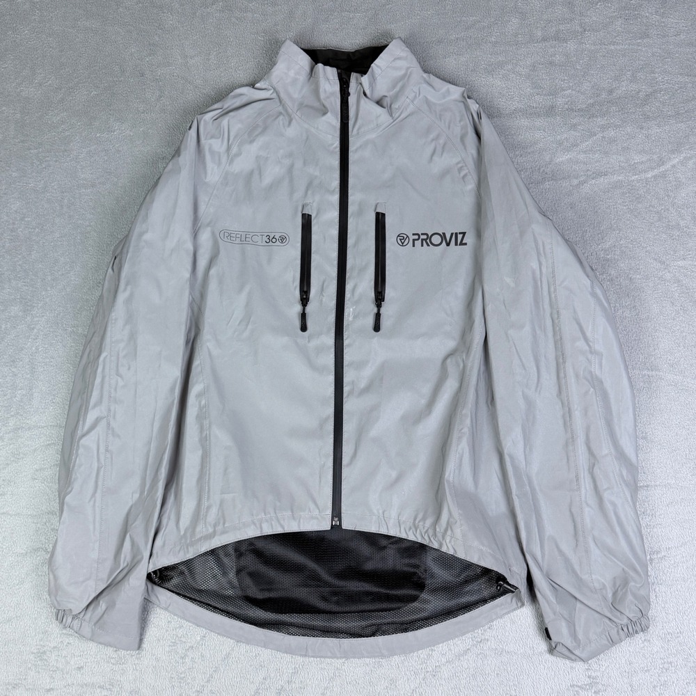 Proviz REFLECT360 Cycling Jacket Silver Grey Reflective Hi-Vis Medium JE3 5AP